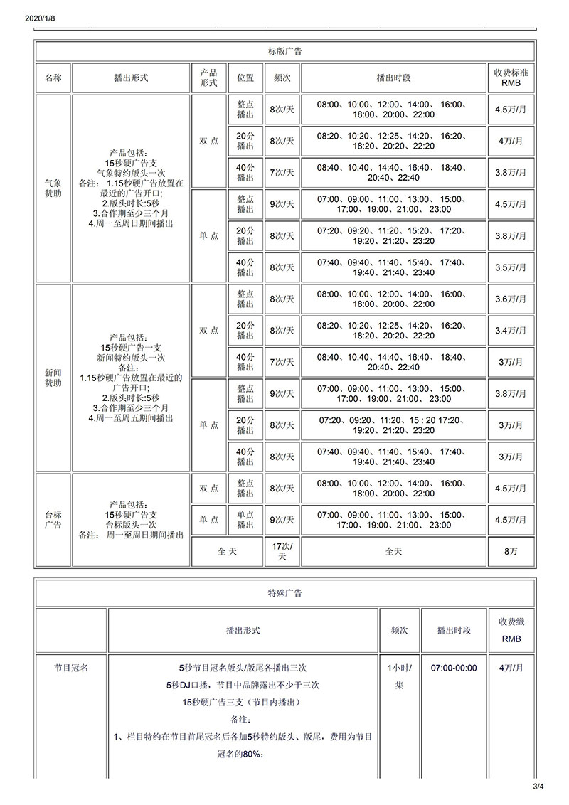 湛江电台FM102.1交通音乐广播2016年广告价格